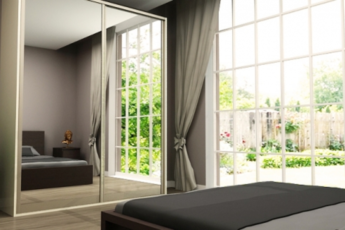 2 door classic mirror silver frame